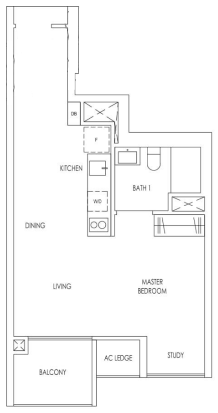 1BR--Study-A2S-484sqft 1BR--Study-A2S-484sqft
